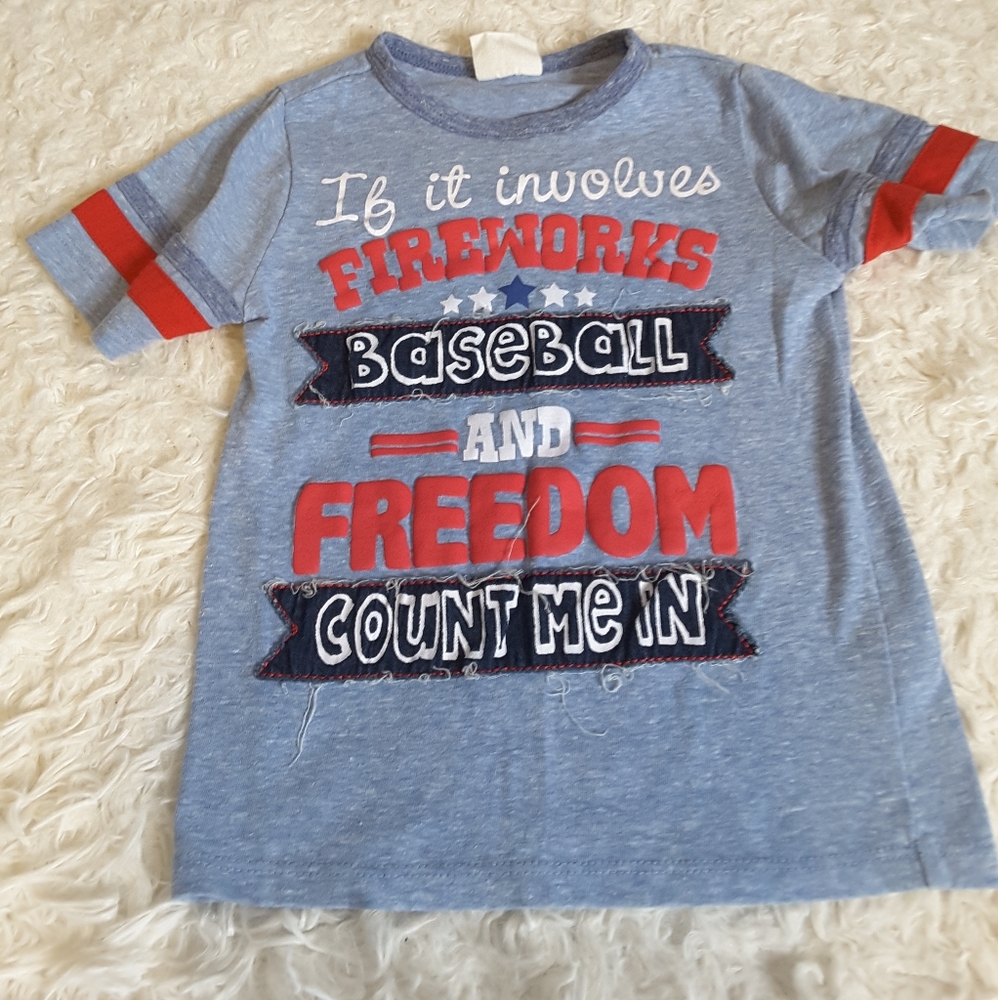 Young & Awesome Patriotic tee shirt size 3T